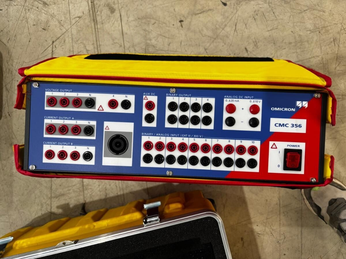 OMlCRON CMC 356 Protection Relay Tester + Calibration Cert & Full Cable Set