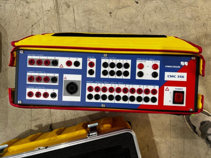 OMlCRON CMC 356 Protection Relay Tester + Calibration Cert & Full Cable Set
