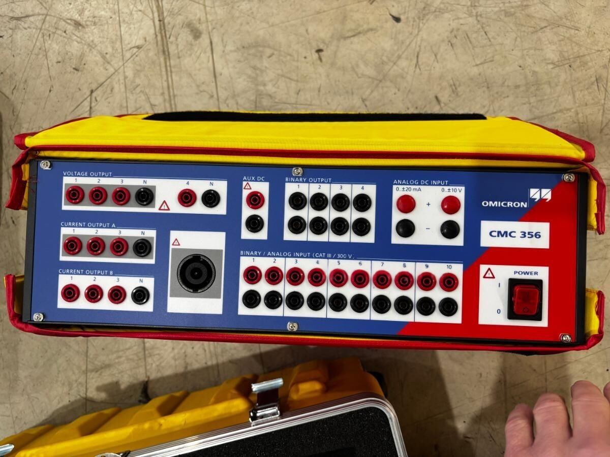 OMlCRON CMC 356 Protection Relay Tester + Calibration Cert & Full Cable Set