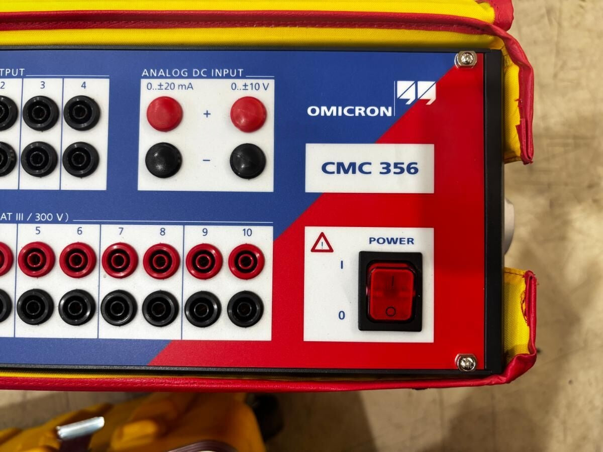 OMlCRON CMC 356 Protection Relay Tester + Calibration Cert & Full Cable Set