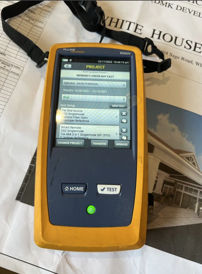 Fluke Networks DSX-8000 Versiv2 DSX Cable Analyzer Cat6a Cat8 Versiv wfiber mod